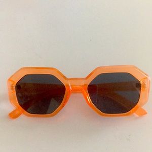 Urban Outfitters Orange Hexagonal Sunglasses